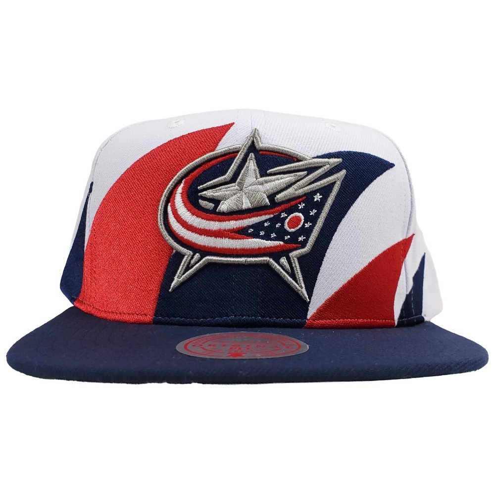 Columbus Blue Jackets Mitchell & Ness NHL Snapback Hat Cap Sharktooth Art NWT‎